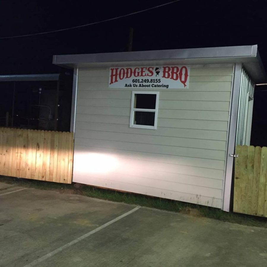 The Hodges BBQ stand on Lawrence Street in Summit, Mississippi